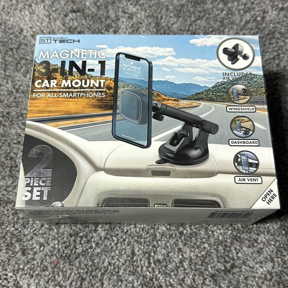 Simply tech magnetic 3 in 1 car mount for all smartphones